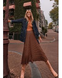 Phase Eight - Elmina Pleated Geo Print Midi Skirt - Lyst