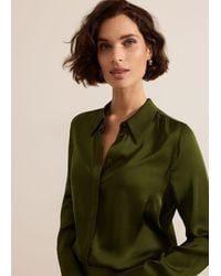 Phase Eight - Novie Satin Shirt - Lyst