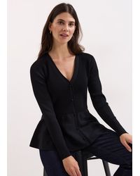 Phase Eight - Roma Peplum Cardigan - Lyst