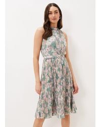 Nikia Pleated Hem Dress 