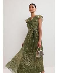Phase Eight - Astrid Frill Wrap Silk Maxi Dress - Lyst