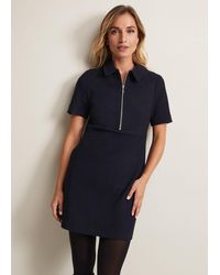 Phase Eight - Lana Tweed Zip Tunic Mini Dress - Lyst