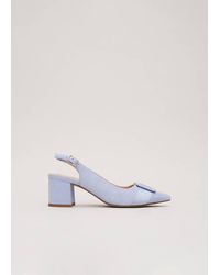 Phase Eight - 's Suede Buckle Block Heel Shoes - Lyst