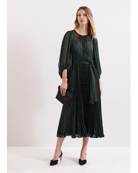 Phase Eight - Lucie Striped Pleated Midi Dress - Lyst