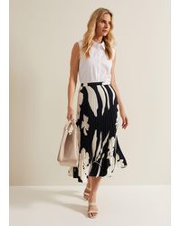 Phase Eight - Elmina Floral Pleated Skirt - Lyst