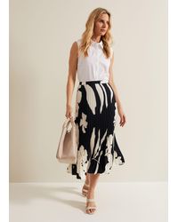 Phase Eight - 's Elmina Floral Pleated Skirt - Lyst