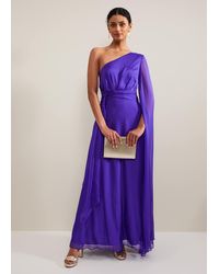 Phase Eight - 's Darby Silk One Shoulder Maxi Dress - Lyst