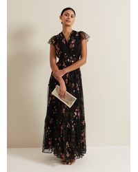 Phase Eight - Tamera Mesh Embroidered Maxi Dress - Lyst