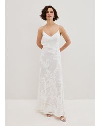 Phase Eight - Arabella Embroidered Silk Maxi Dress - Lyst