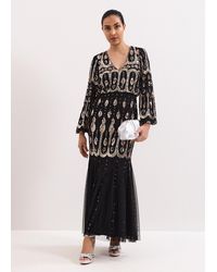 Phase Eight - Petite Sasha Beaded Maxi Dress - Lyst