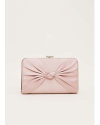 Phase Eight - 's Light Pink Satin Clutch Box - Lyst
