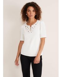 Phase Eight - Kailee Eyelet Top - Lyst