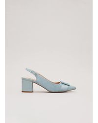 Phase Eight - Suede Buckle Block Heel Shoe - Lyst