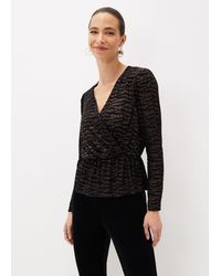 Phase Eight - Lauren Animal Burnout Texture Top - Lyst