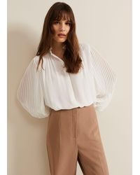 Phase Eight - Tessie Pleat Sleeve Blouse - Lyst