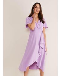 Phase Eight - Julissa Ruffle Wrap Midi Dress - Lyst