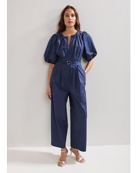 Phase Eight - Joni Puff Sleeve Belted Jumpsuit - Lyst