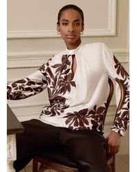 Phase Eight - Hattie Floral Satin Blouse - Lyst