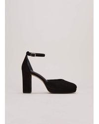 Phase Eight - Suede Platform Heels - Lyst
