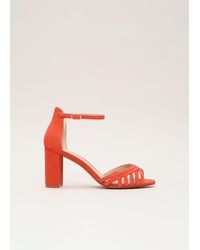 Phase Eight - Suede Strappy Block Heel Sandals - Lyst