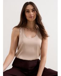 Phase Eight - Edie Satin Front Cami Vest Top - Lyst