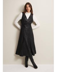 Phase Eight - Khloe Faux Leather Midi Dress - Lyst