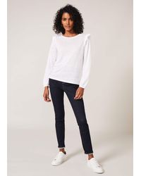 Phase Eight - Linen Frill Detail Top - Lyst