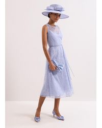 Phase Eight - Sakura Embroidered Midi Dress - Lyst