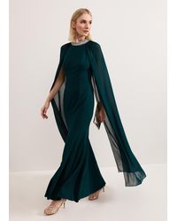 Phase Eight - Bridie Jewelled Cape Maxi Dress - Lyst