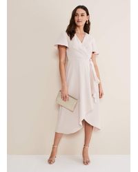 Phase Eight - Julissa Ruffle Wrap Midi Dress - Lyst