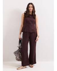 Phase Eight - Petite Zoey Linen Wide Leg Trousers - Lyst