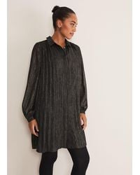 Phase Eight - Tanya Foil Pleated Shirt Dress - Lyst