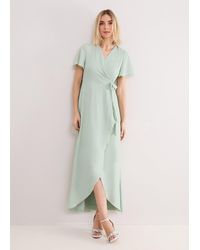Phase Eight - Petite Julissa Textured Wrap Maxi Dress - Lyst