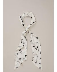 Phase Eight - 's Bow Print Skinny Scarf - Lyst