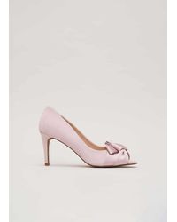 Phase Eight - Satin Twist Peeptoe Shoes - Lyst