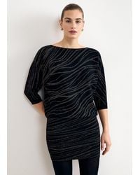 Phase Eight - Becca Zebra Print Batwing Knitted Mini Dress - Lyst