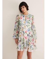Phase Eight - 's Everleigh Chiffon Floral Mini Dress - Lyst