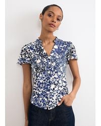 Phase Eight - Aura Printed Jersey Blouse - Lyst