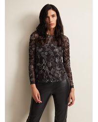 Phase Eight - 's Breanna Floral Print Mesh Top - Lyst