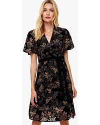 Phase Eight - Black Multi Raquel Velvet Burnout Dress - Lyst