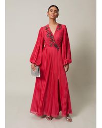 Phase Eight - Lillian Pleated Wrap Maxi Dress - Lyst