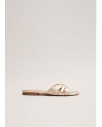 Phase Eight - Leather Flat Slider Sandal - Lyst
