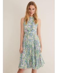 Phase Eight - Simara Daisy Pleated Midi Dress - Lyst