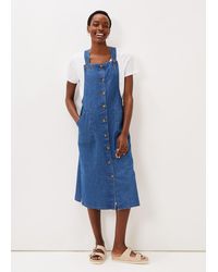 Phase Eight - 's Irena Denim Pinafore Dress - Lyst