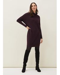 Phase Eight - Jocelin Roll Neck Knit Dress - Lyst