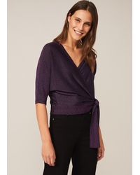 Phase Eight - 's Harper Shimmer Wrap Knit Top - Lyst