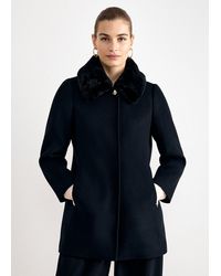 Phase Eight - Petite Issy Fur Collar Short Coat - Lyst