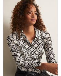 Phase Eight - Zaylia Geo Mesh Print Shirt - Lyst