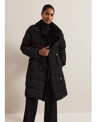 Phase Eight - Kim Midi Fur Collar Puffer Coat - Lyst