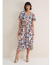 Phase Eight - Julissa Ruffle Wrap Midi Dress - Lyst